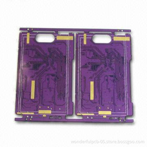 Double-sided PCB with Gold-plating Surface Treatment and 2oz Finished Copper Thickness